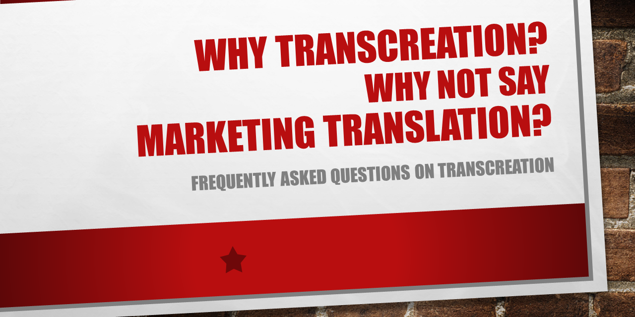 Why not MARKETING TRANSLATION